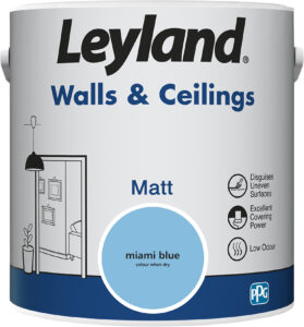 Leyland Matt Walls Ceilings miami blue 2.5L