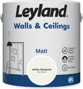 Leyland Matt Walls Ceilings white blossom 2.5L