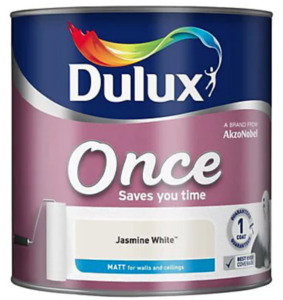 Dulux Once Matt emulsion in Jasmine White